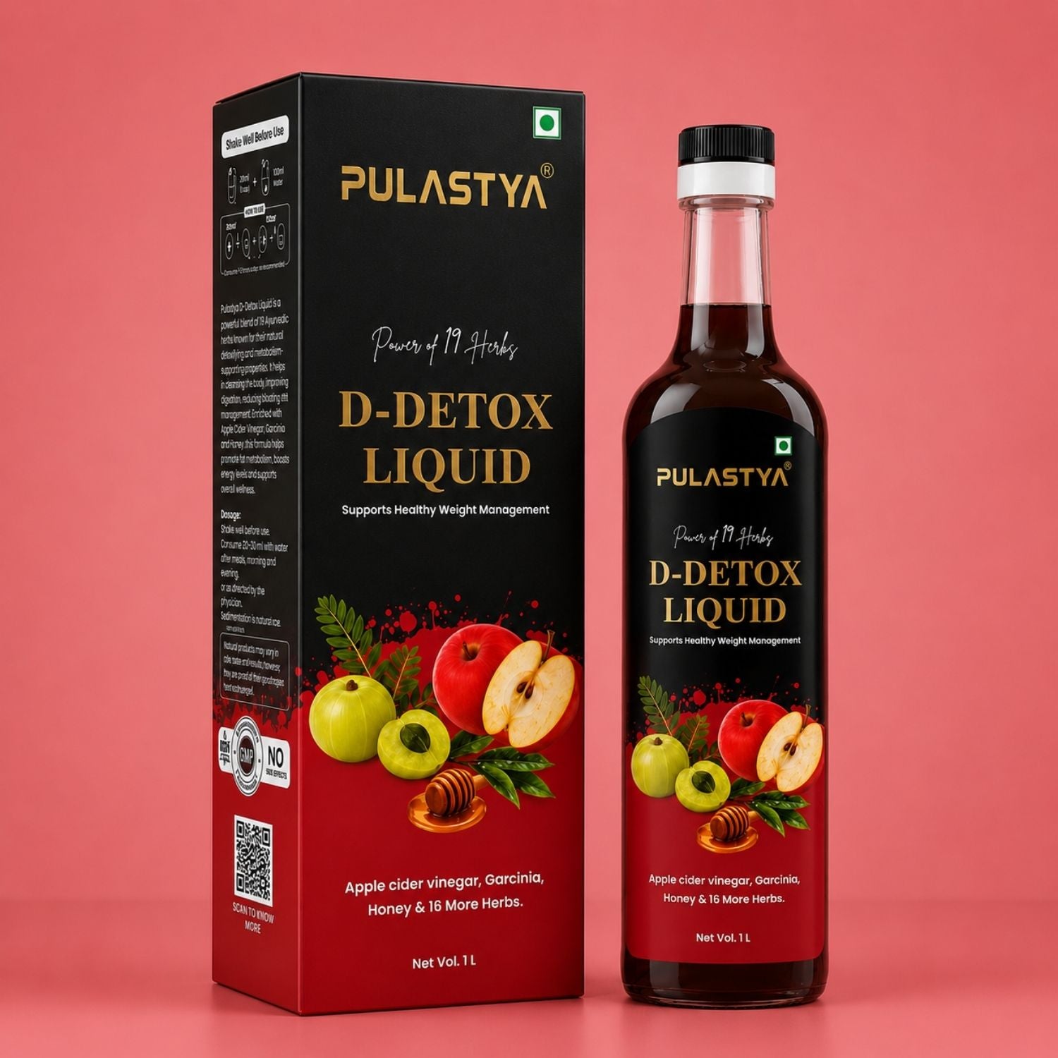 Pulastya D DETOX Juice | Helps in Weight Management | 1L