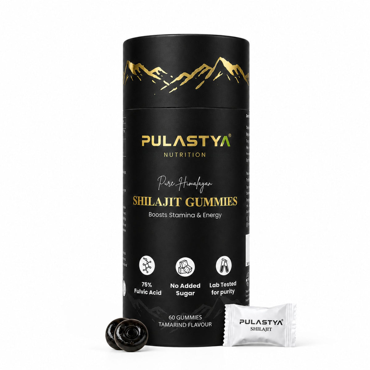 Pulastya Shilajit Gummies | 250mg Pure Shilajit Extract | Supports Energy, Strength & Vitality