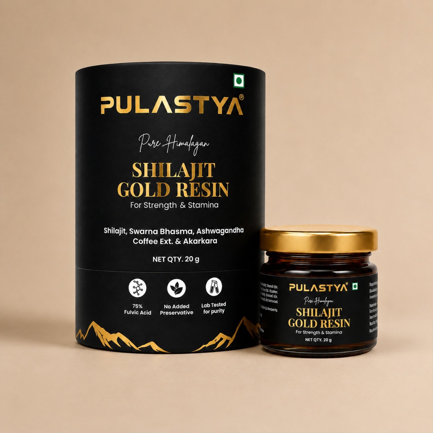 Pulastya Shilajit Gold Resin | Ayurvedic Energy & Vitality Booster | 20GM